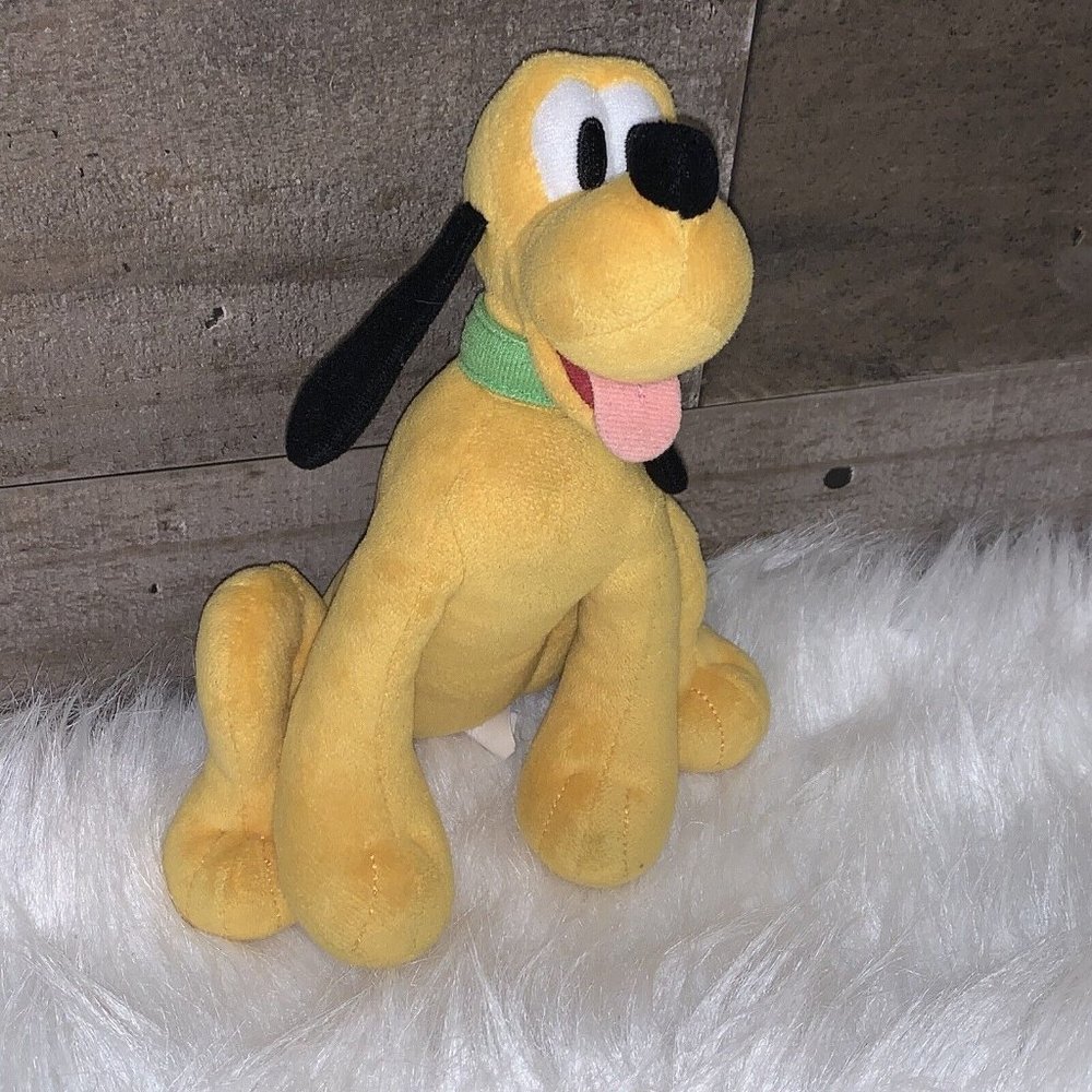 Disney Mickey Mouse Pluto Dog Plush Stuffed Animal Toy 7"